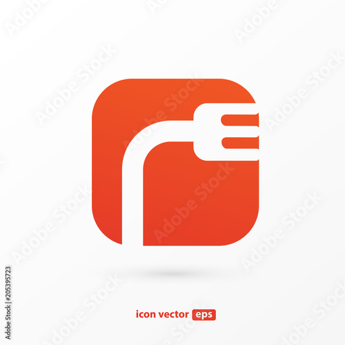 Business food and drink concept. Vector cutlery illustration