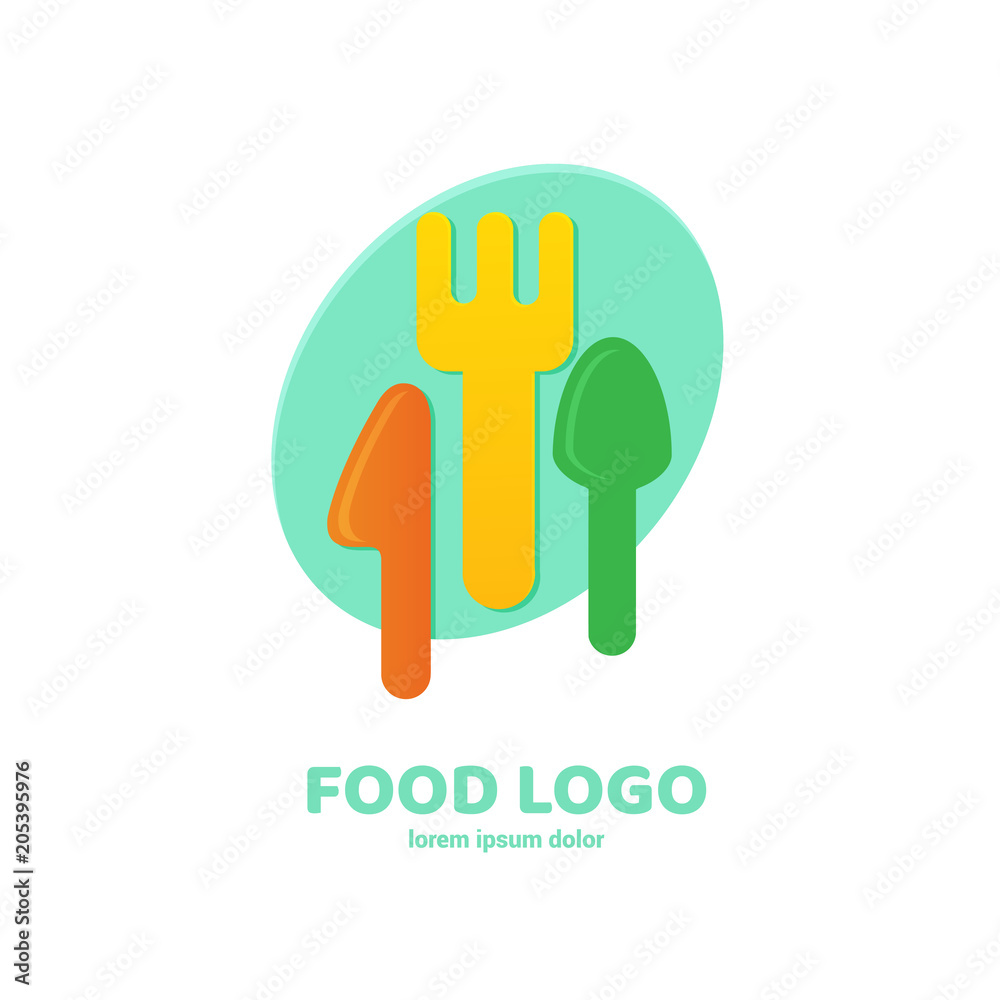 Business food and drink concept. Vector cutlery illustration Business food and drink concept. Vector cutlery illustration