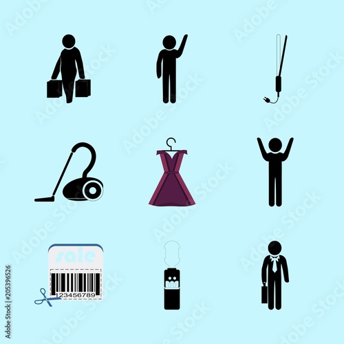 icons about Human with pray, voice, officer, businessman and pleading