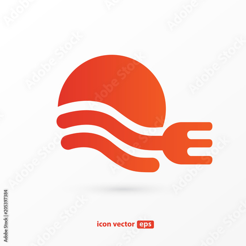 Business food and drink concept. Vector cutlery illustration