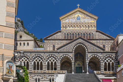 Cathedral of Saint Andrew or Duomo di San Andreas in Amalfi, on Italy's Amalfi Coast Fototapet