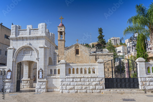 The Greek Orthodox Church (Basilica) of the Annunciation in Nazareth Israel.