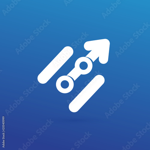 Illustration of business logotype bidding and economic.