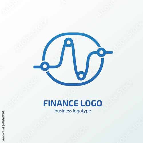 Illustration of business logotype bidding and economic.