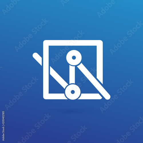 Illustration of business logotype bidding and economic.