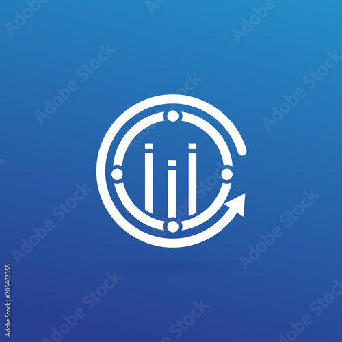 Illustration of business logotype bidding and auction.