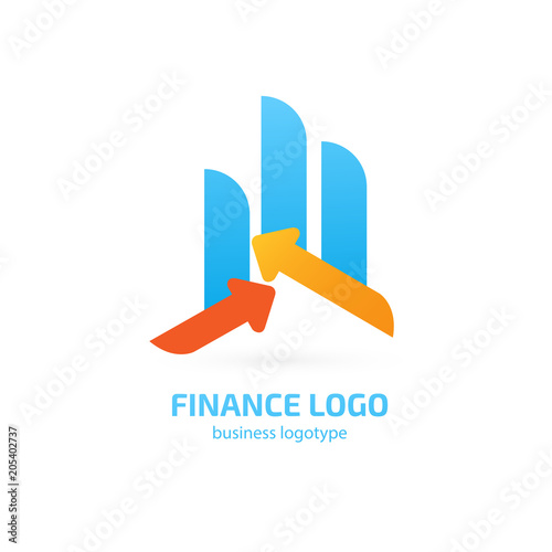 Illustration of business logotype bidding and auction.