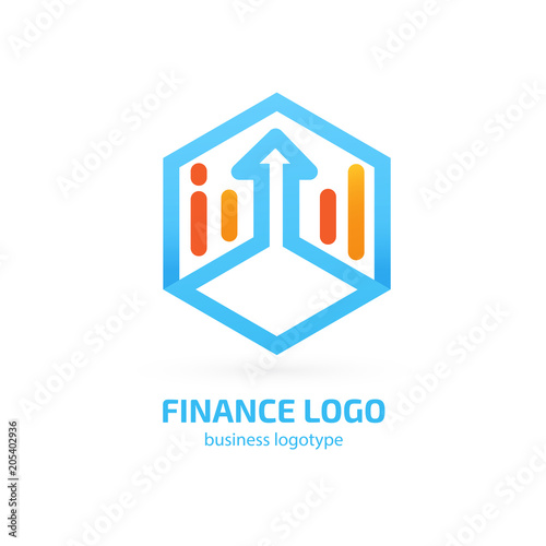 Illustration of business logotype bidding and auction.