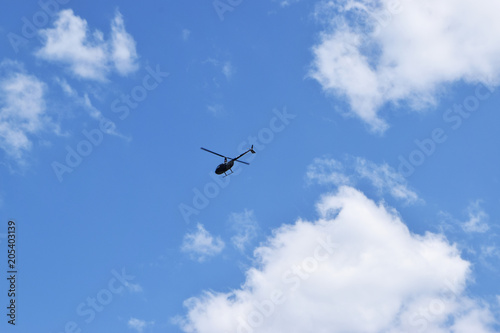 helicopter on the sky