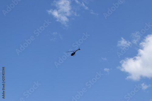 helicopter on the sky