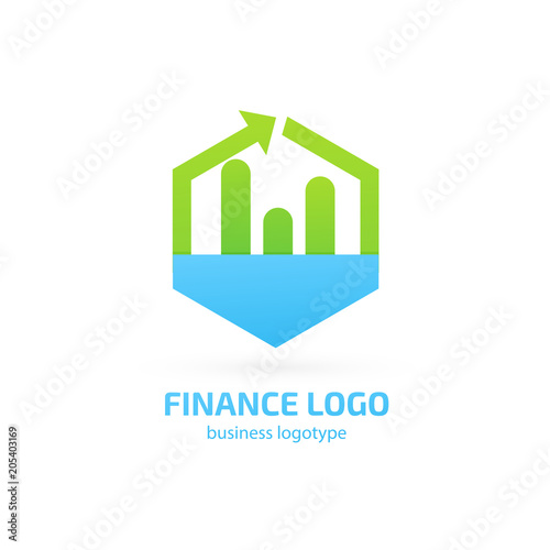Illustration of business logotype bidding and auction.