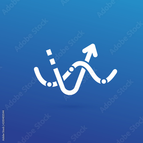 Illustration of business logotype bidding and auction.