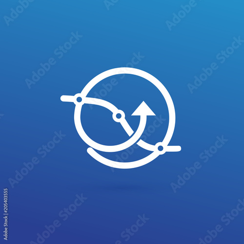 Illustration of business logotype bidding and auction.