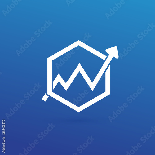 Illustration of business logotype bidding and auction.