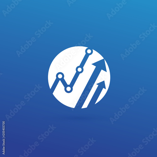 Illustration of business logotype bidding and auction.