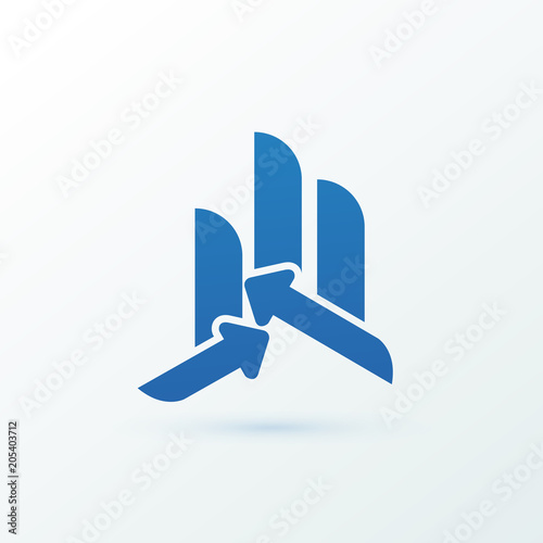 Illustration of business logotype bidding and auction.