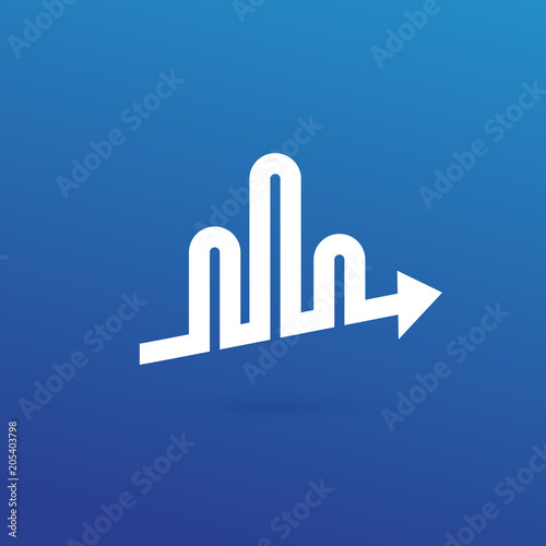 Illustration of business logotype bidding and auction.