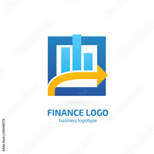 Illustration of business logotype bidding and auction.