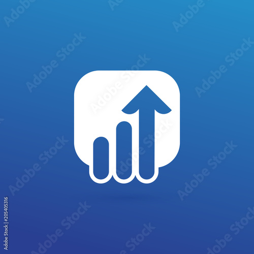 Illustration of business logotype bidding and auction.