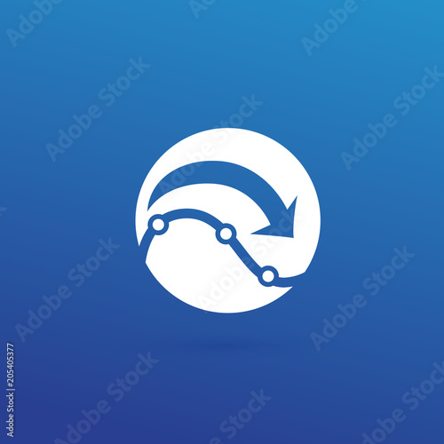 Illustration of business logotype bidding and auction.