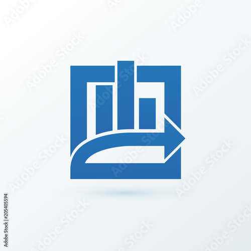 Illustration of business logotype bidding and auction.