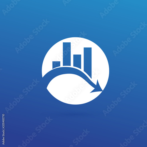 Illustration of business logotype bidding and auction.