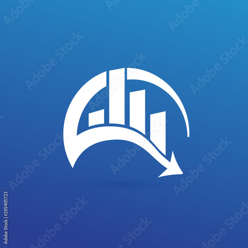 Illustration of business logotype bidding and auction.