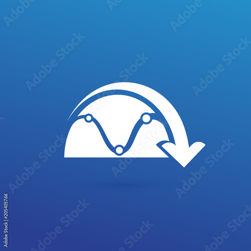 Illustration of business logotype bidding and auction.