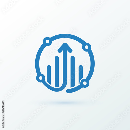 Illustration of business logotype bidding and auction.