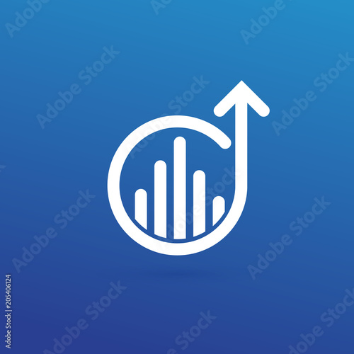 Illustration of business logotype bidding and auction.