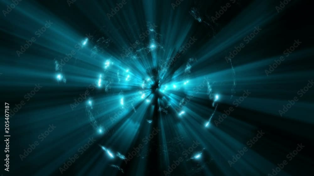 Blue rays pf light in a dark background Blue rays pf light in a dark background