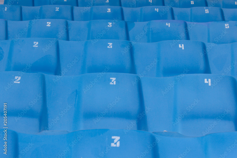 The sport seat grandstand in an empty stadium. The sport seat grandstand in an empty stadium.