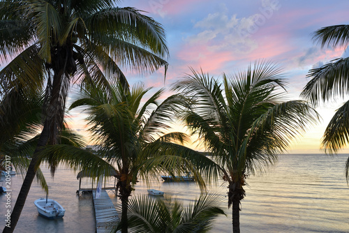 Tropical sunset  Mauritius