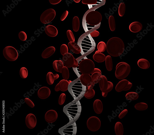 DNA Blood and artery in mic...