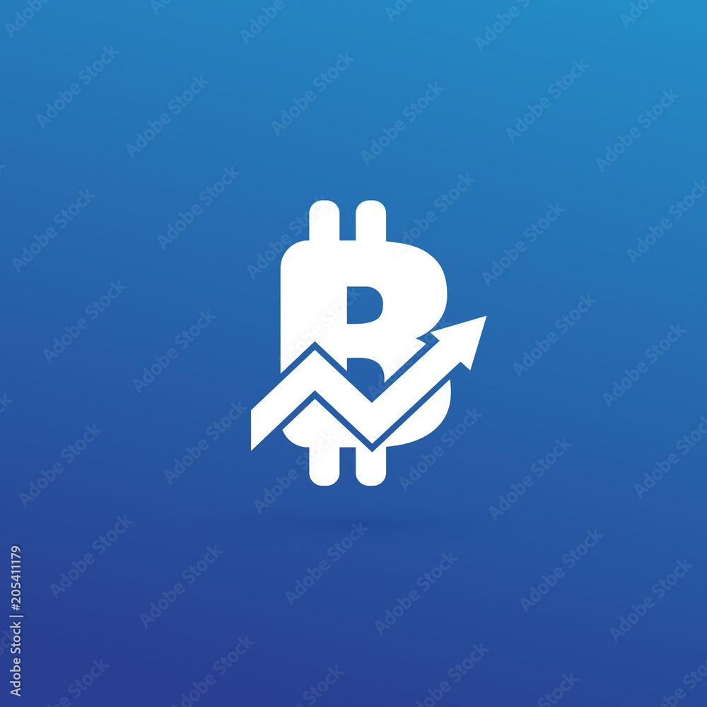 Fototapeta premium Illustration of business logotype cryptocurrency.