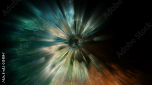 Spiral bright lights effects in a dark background