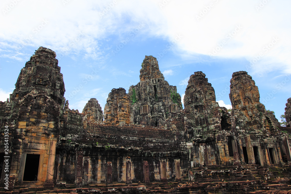 Ancient Bayon Temple in Siem Reap, Cambodia