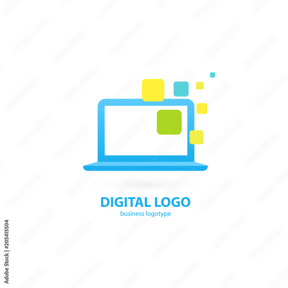 Logo design abstract digital technology vector template. Logo design abstract digital technology vector template.
