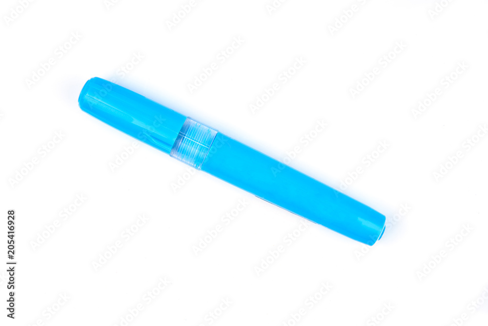 Blue maker pen isolated on white background Blue maker pen isolated on white background