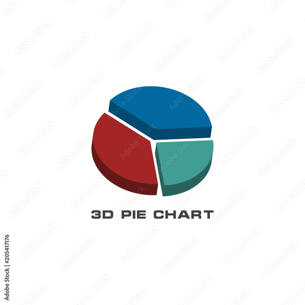 3d statistic chart graphic template