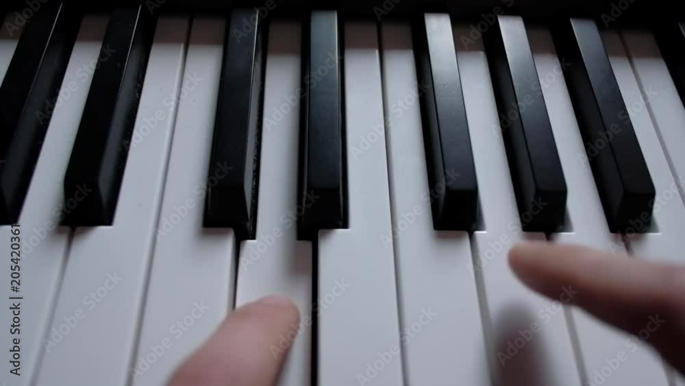 timelapse - Musician playing on musical keyboard. Close up. timelapse - Musician playing on musical keyboard. Close up.