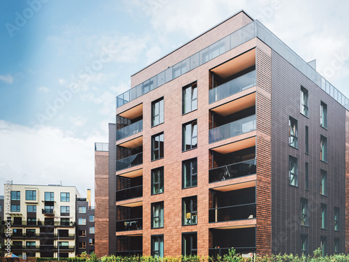 Modern architectural residential buildings quarters