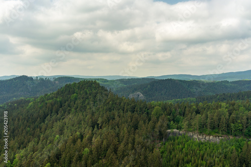 Ausblick vom Großen Pohlshorn in die Sächsische Schweiz