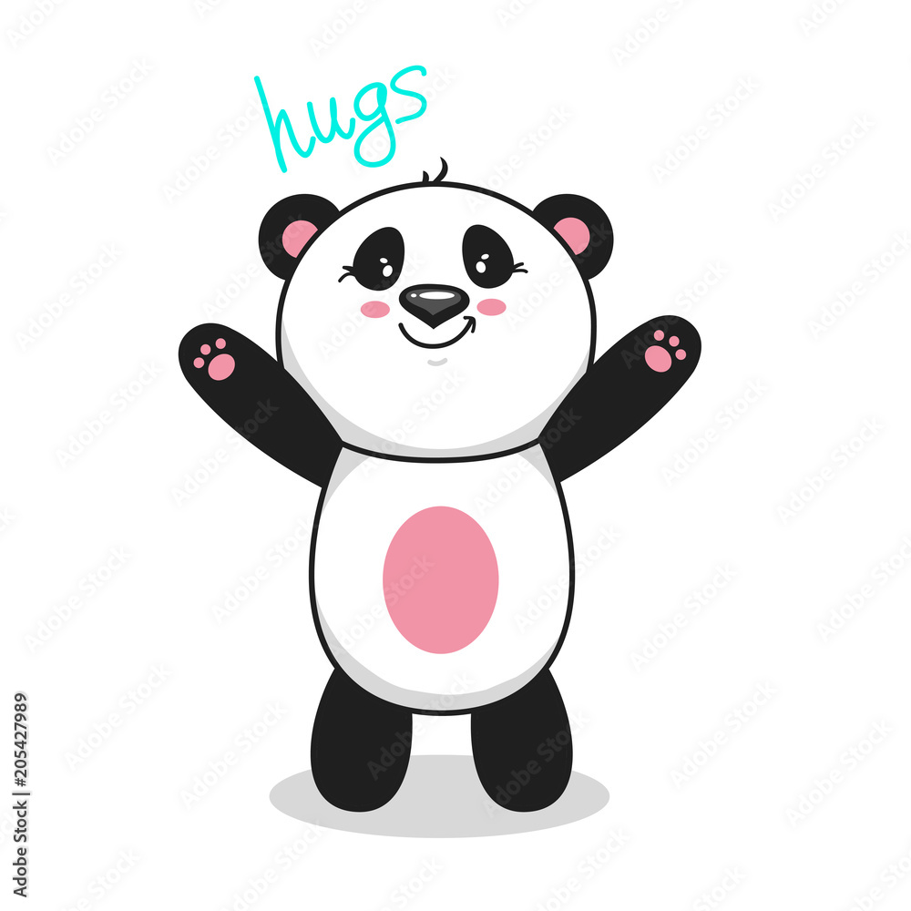 cute vector panda 1