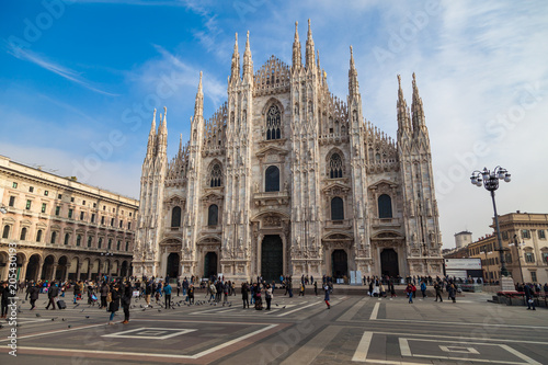 MILAN, ITALY - JANUARY 30, 2018: Milan Cathedral, Duomo di Milano, one of the largest churches in the world, Italy.