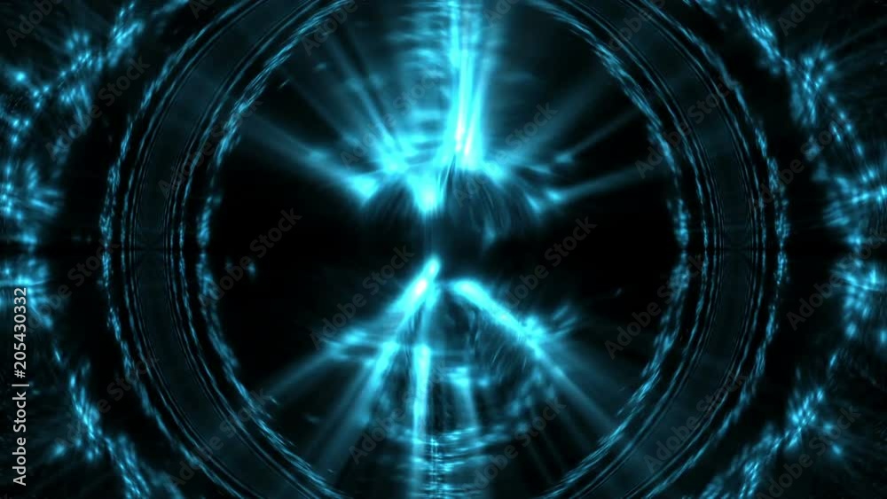 Blue light effects in a dark background