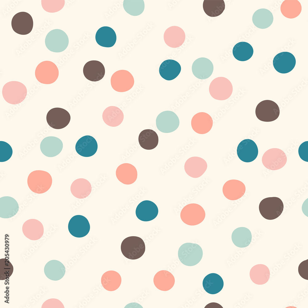 Vector Pretty Confetti Seamless Pattern Background