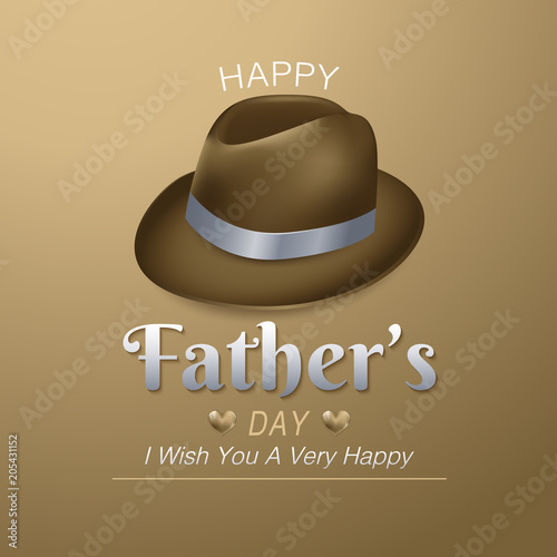 Happy Fathers Day greeting card design for men's event, banner or poster