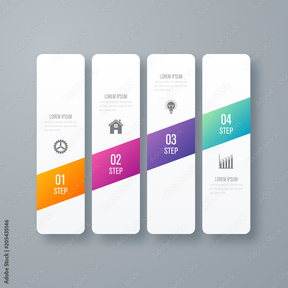 Vector illustration infographics 4 options Vector illustration infographics 4 options