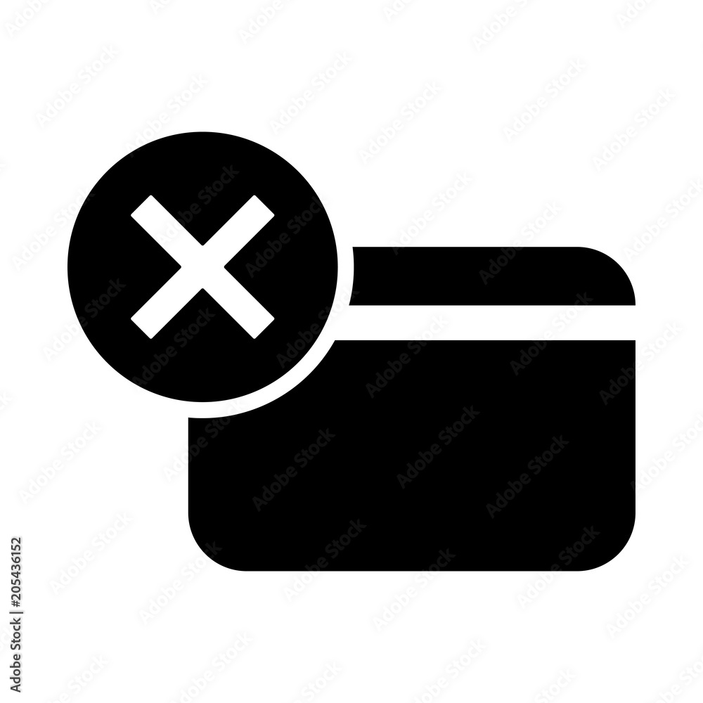 Obraz premium Remove credit card icon